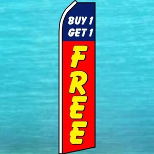 BUY 1 GET 1 FREE FLUTTER FLAG Tall Advertising Sign Feather Swooper Ad Banner - Picture 1 of 5