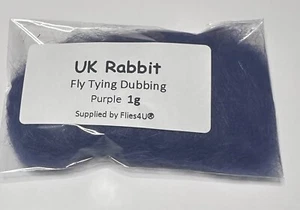 Dyed Rabbit Dubbing Fly Tying materials – Purple x 1g - Picture 1 of 2