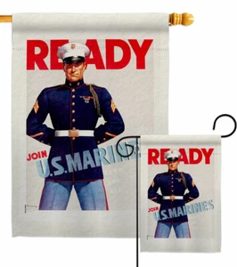 Join U.S. Marines Garden Flag Marine Corps Armed Forces Decorative House Banner - Picture 1 of 17