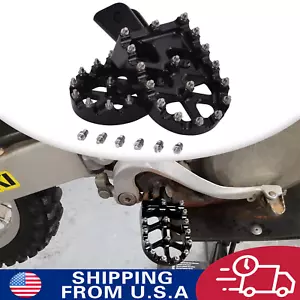 Motorcycle Foot Pegs CNC For KX60 1988-2003 KLX110 2002-2024 KLX110L 2010-2024 - Picture 1 of 15