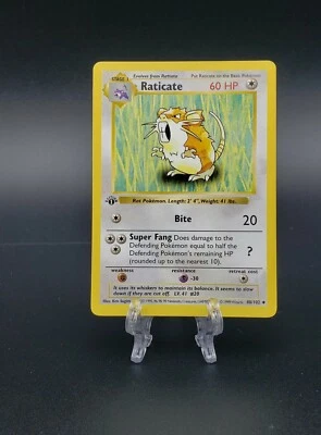 Pokemon TCG 1st Edition Shadowless Raticate 40/102 Base Set Non-Holo - Image 1 of 2