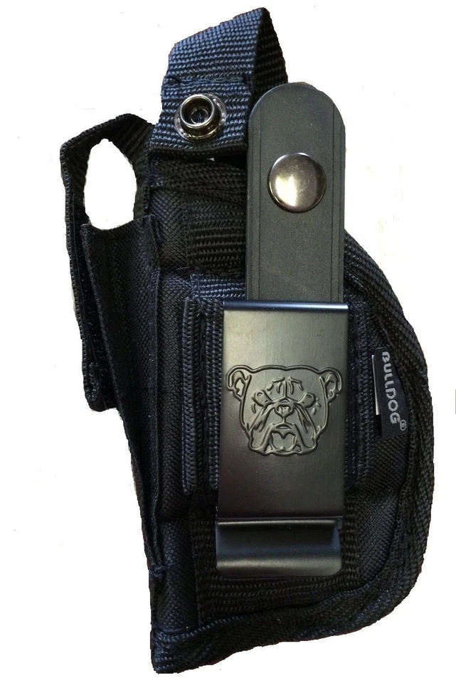 Bulldog Gun Holster for Accutekat With Laser Attachment Built-in Mag Pouch