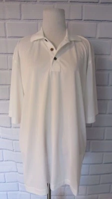 NEW NWT Pebble Beach Men's White Polo Short Sleeve Shirt Collar Golf Top Size XL - Image 1 of 4