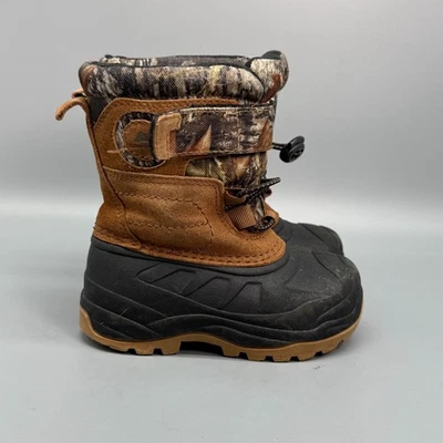 Ozark Trail Toddler 7 Brown Black Camo Winter Pack Boot Insulated Waterproof - Image 1 of 4