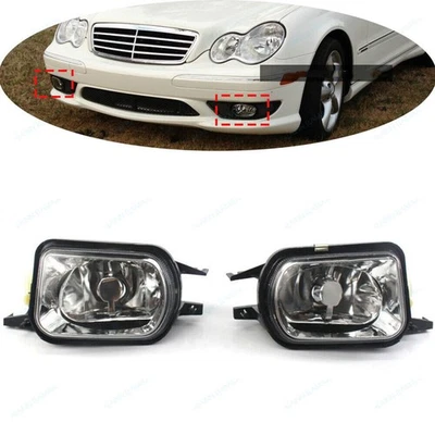 Luz antiniebla parachoques delantero L&R sin bombilla para Mercedes-Benz W203 Clase C SLK 2001-2004 Foto 1 de 4