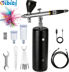 Airbrush Set Con Compressore, 30 PSI Handheld Mini Kit Ricaricabile Air Brush Ki - Foto 1 di 12