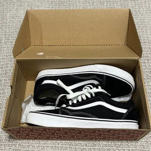 VANS Old Skool Negro Blanco Lona Tenis Hombres Mujeres Zapatos - Imagen 1 de 8