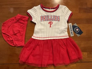 NWT MLB Phillies 2 Piece Girls Dress 2T - Picture 1 of 10