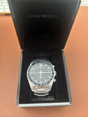 Emporio Armani Men’s Watch AR-5980 Stainless Steel Used With Certificate/Case - Image 1 of 4