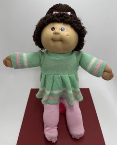 Vintage 1985 ❤ Cabbage Patch Kids ❤ Brown Hair Ponytail & Brown Eyes Doll - HM8 - Picture 1 of 11