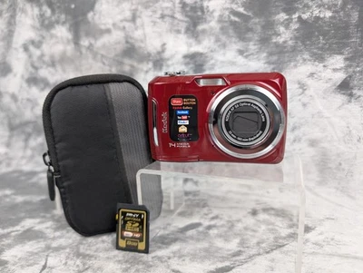Kodak EasyShare C195 Digital Camera + Case + SD Card, 14MP, 5x Zoom Tested Works - Image 1 of 4