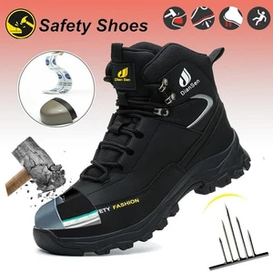 Zapatos de seguridad con punta de acero para hombre Botas de trabajo antideslizantes antipinchazos Zapatos protectores - Imagen 1 de 17
