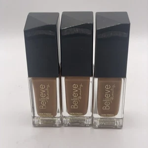 3x BELIEVE Beauty Skin Finish Foundation TAWNY Med Full Coverage .85 Fl Oz - Bild 1 von 5