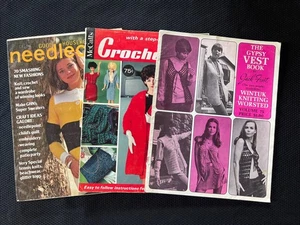 Menge 3 Vintage Handarbeit & Handwerk Zeitschriften Bastelprojekte & mehr - Bild 1 von 12