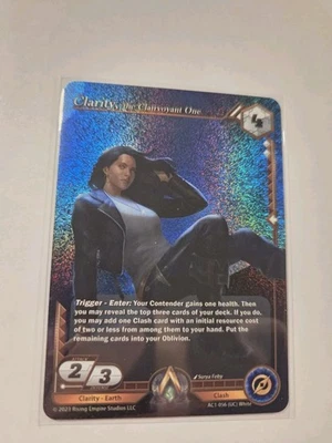 Clarity, The Clairvoyant One 056 Holographic  Alpha Clash Tcg The Awakening - Image 1 of 2