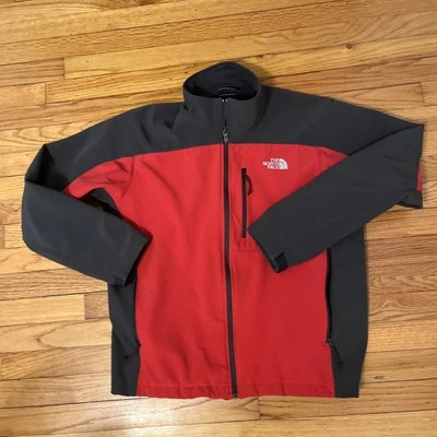 The North Face Apex Jacket Mens Large Red Gray Bionic Windstop Preppy Outdoor - Image 1 of 4