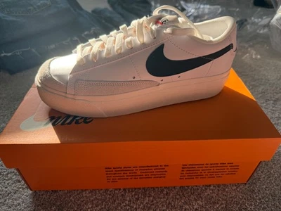 Size 8.5W - Nike Blazer Platform Low White Black DJ0292-101 Women's Size 8.5 NEW - Image 1 of 4