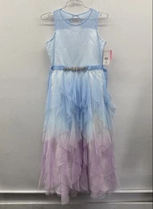 Rare Editions Juniors Blue To Purple Ombre Dress Sz 16 NWT - Picture 1 of 5
