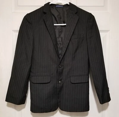 Boys Chaps Blazer Jacket Sport Coat Size 12 Black Formal Uniform Easter Sunday - Image 1 of 3