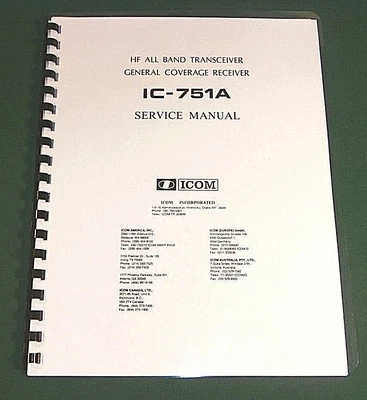 Icom IC-751A Manuale di servizio: schemi pieghevoli 11" X 36" e copertine in plastica!  - Immagine 1 di 3