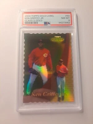 2000 Topps Gold Label Ken Griffey Jr. Die-Cut Classe 2 refrator de ouro /100 PSA 8 - Imagem 1 de 3
