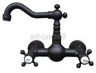 Wall Mount Brass Bathroom Faucet Oil Rubbed Bronze Basin Sink Mixer Tap Anf524