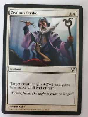 MTG Magic The Gathering Card Zealous Strike Instant White Avacyn Restored 2012 - Image 1 of 2