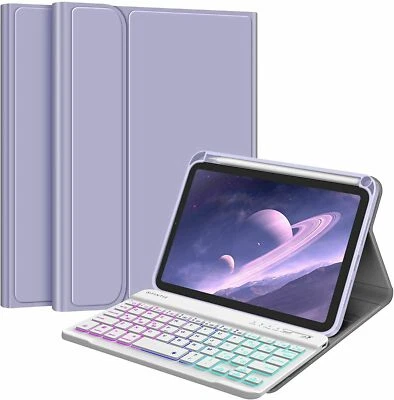 7 Color Backlit Bluetooth Keyboard Case for iPad Mini 7th (A17 Pro) 2024/Mini 6 - Image 1 of 4