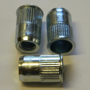 250 Stk. Blindnietmuttern M5 Stahl verz. kl.Senkkopf ger. 0,5-3mm Einnietmuttern - Bild 1 von 1