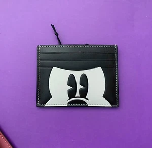 Disney X Coach Slim Id Card Case With  Mickey Mouse NWT - Imagen 1 de 2