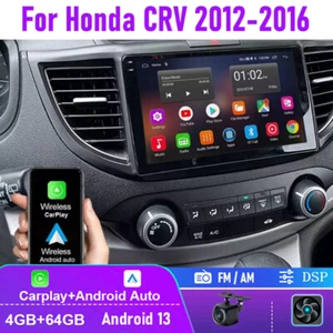 10" For Honda CRV 2012-2016 Apple Carplay Android Auto Car Stereo Radio FM AM BT - Picture 1 of 18