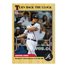 🛑 CHIPPER JONES BRAVES 2022 TOPPS NOW TURN BACK THE CLOCK #67 🔥 (PR 348)