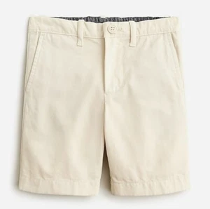New J Crew Boys Shorts Bleecker Heavyweight Twill NWT Natural Crewcuts Size 7 - Picture 1 of 3