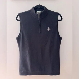 Chaleco de golf para mujer FAIRWAY & GREENE negro sin mangas Merino cuarto cremallera M - Imagen 1 de 8