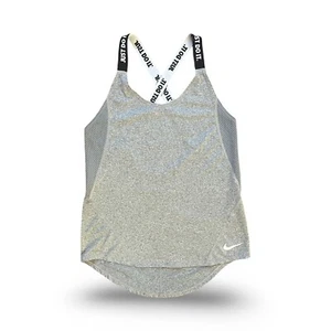 Nike Damen Dri-Fit Running Grau Tank Top Shirt Racerback Gr. XS Just Do it - Bild 1 von 6
