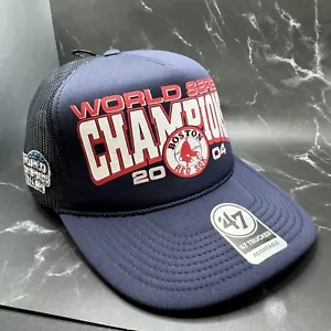 Boston Red Sox '47 Brand 2004 World Series Champion Trucker Adjustable Hat Cap - Picture 1 of 7