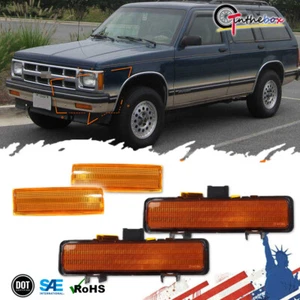 Amber Front Corner Parking Signal Lights For 83-93 Chevry S-10 / 82-90 GMC S-15 - Picture 1 of 8
