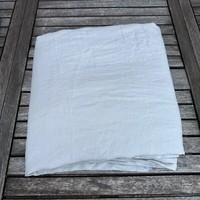 Pottery Barn Belgian Flax Linen Duvet Cover King/Cal King Soft Gray Washed - Image 1 of 4