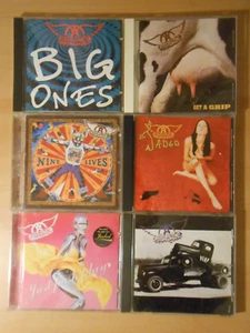 Lot of (6) Aerosmith CDs Big Ones Get a Grip Nine Lives Pump Push Play Jaded EXC - Picture 1 of 5