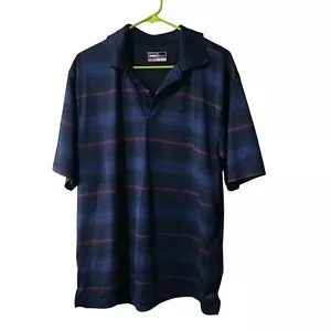 GRANDSLAM POLO GOLF LEGGERA BLU ROSSA A RIGHE UOMO XL - Foto 1 di 4
