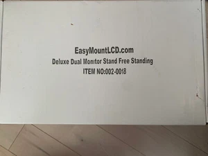 EasyMountLCD Deluxe Dual Monitor Stand Free Standing Up to 28” - Picture 1 of 3