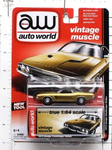 Auto World 2013 Vintage Muscle, '73 Dodge Challenger Rallye, gold mit schwarzem Vinyl - Bild 1 von 1