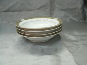 Vtg Wyndham MONET Set of 4-5+" Rim Fruit Bowl #418 Fine China Japan Gold NWOT 2 - Picture 1 of 6