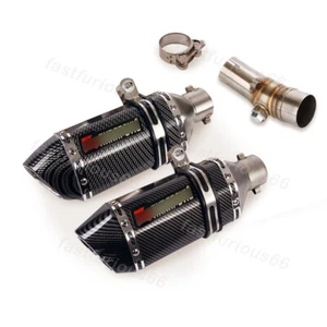 Exhaust Mid Pipe For Kawasaki ER6N ER-6N 2012-2016 Motorcycle Mufflers DB Killer - Picture 1 of 12