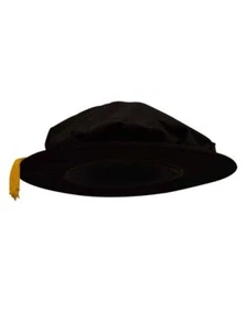 Graduation Doctor's Tudor Bonnet Cap UK PhD Doctoral Velvet Hat Gown Accessory - Picture 1 of 9