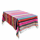 Soft Cotton Mexican Falsa Blanket Colorful Striated Beach Blanket Picnic Mat