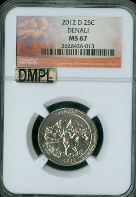 2012 D DENALI QUARTER PARK NGC MS67 2ND FINEST REGISTRY MAC DMPL  * - Image 1 of 2