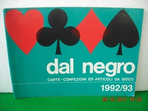 CATALOGO CARTE ARTICOLI DA GIOCO 78 PAGINE DAL NEGRO ANNI 1992-93 - Picture 1 of 1