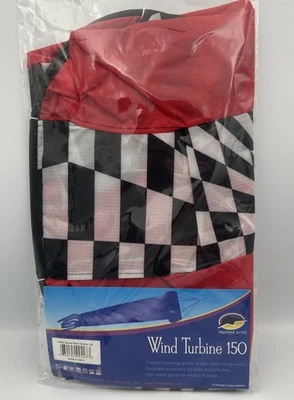 Calcetín de viento Premier Kites 150 94427 blanco y negro a cuadros rojo Foto 1 de 4