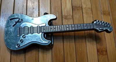 Hebilla de cinturón para guitarra eléctrica Fender - Stratocaster de metal de 5" Foto 1 de 4